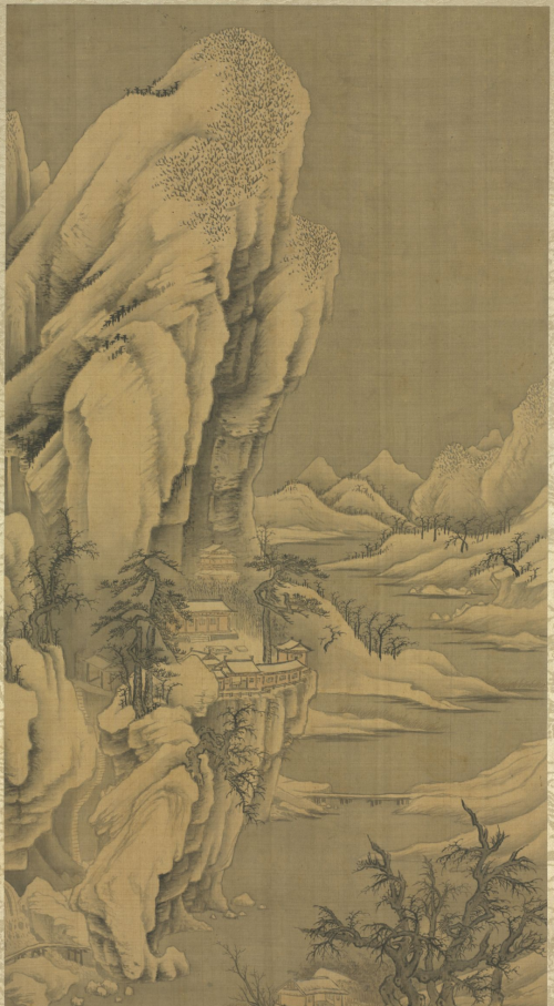 古代雪景山水画(古代雪景简笔画)