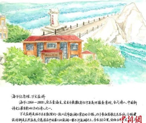 高原铁路职工创意手绘 线上看“天路”美景