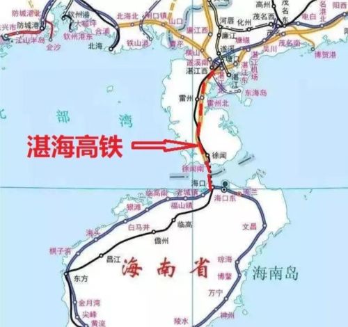 连接广东海南两省的湛海高铁，不修建跨海通道如何过海