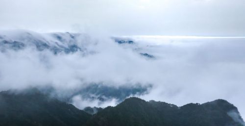 九华山：山峦叠嶂千峰里，云烟深处雾茫茫