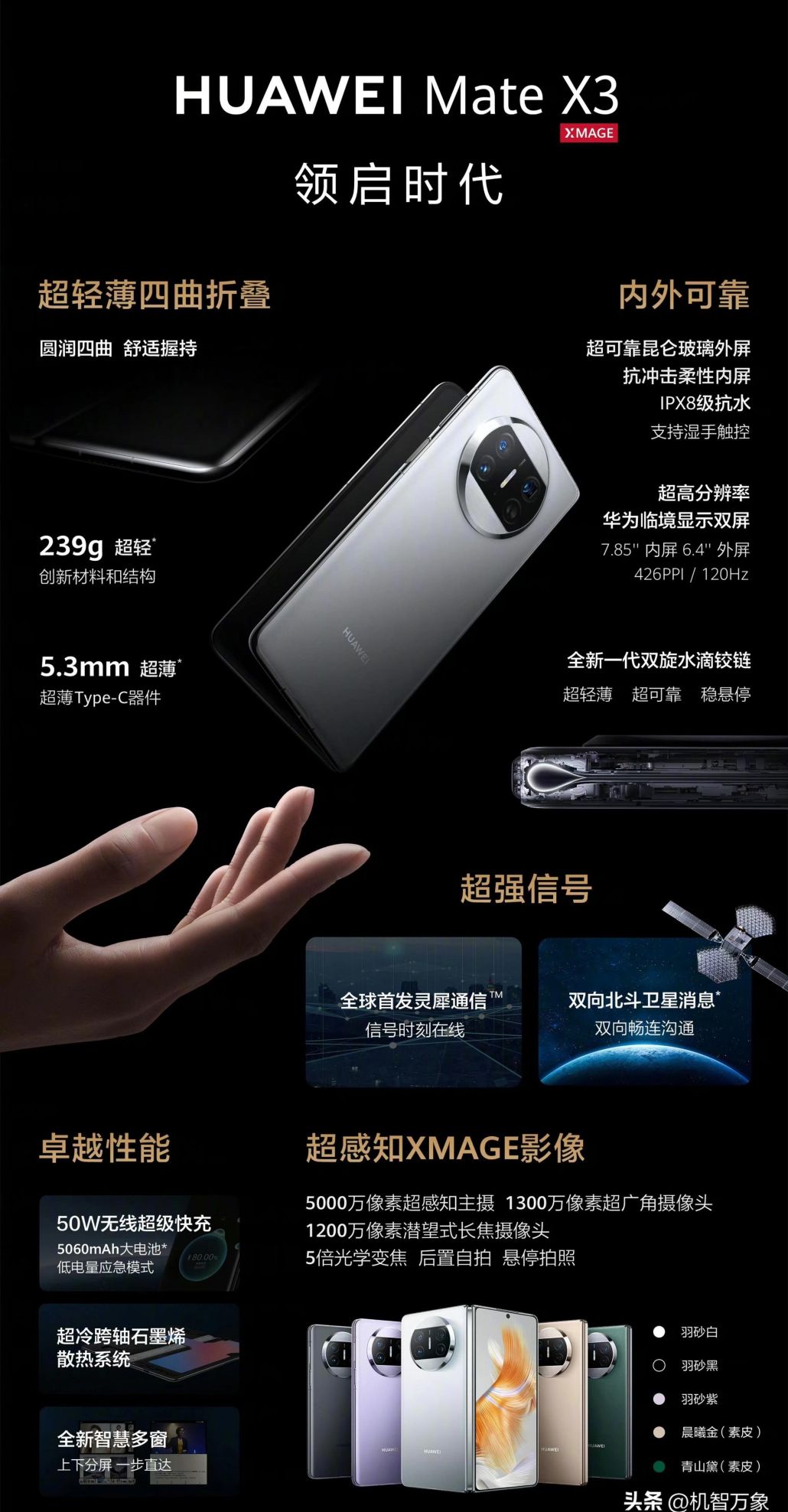 8英寸大折叠屏vivo X Fold2与华为Mate X3该咋选?图说对比更清晰