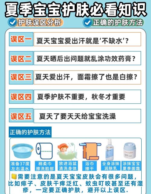 夏季宝宝护肤的这些常见误区，你踩雷了吗？