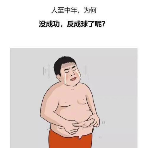 人到了中年人，为什么会胖成球？漫画解释了原因，网友：悲哀！