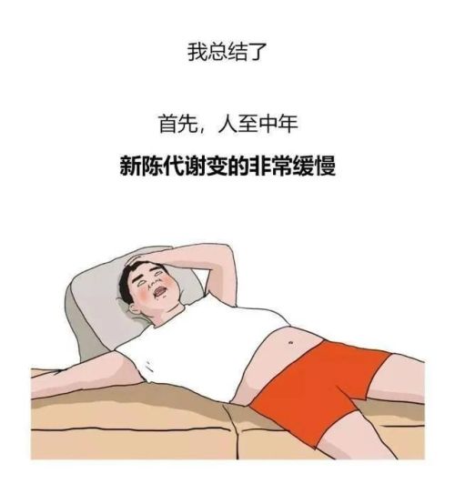 人到了中年人，为什么会胖成球？漫画解释了原因，网友：悲哀！