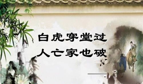 “白虎穿堂过，家破人又亡”，什么叫“白虎”？穿过家里会怎样？