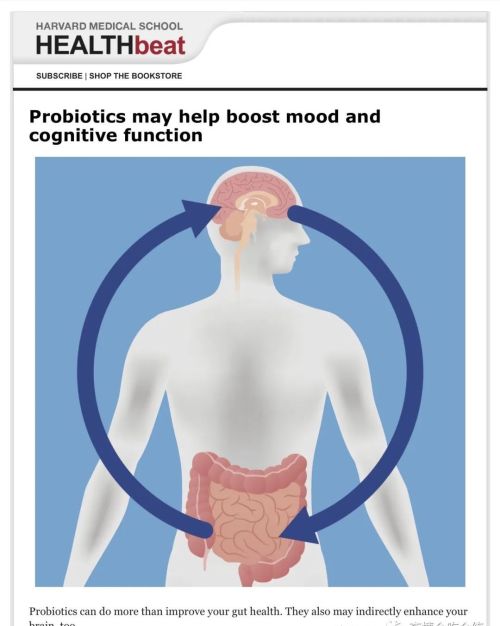 哈佛医学院：益生菌全方位增强健康，有助于促进情绪和认知功能。