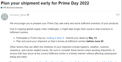 第10周亚马逊大事丨卖家为Prime Day预热，新卖家最高享5万美金