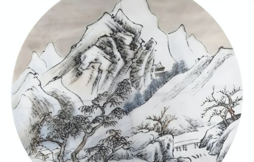 文人画家的炙热，雪景山水画，是运用了何种方法？