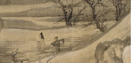 文人画家的炙热，雪景山水画，是运用了何种方法？