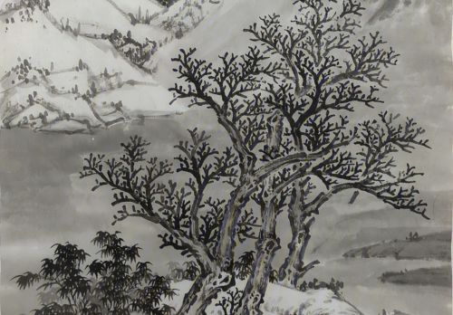 文人画家的炙热，雪景山水画，是运用了何种方法？