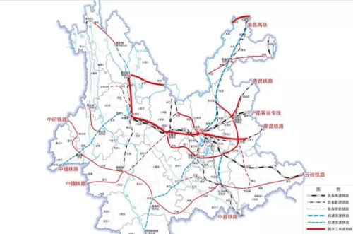 各铁路局管内高铁线路最新情况（2）-昆明局集团