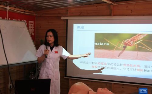 中国援津医疗队举办防治疟疾科普活动