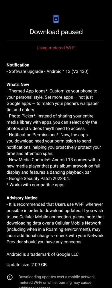 诺基亚G21手机推送安卓13更新