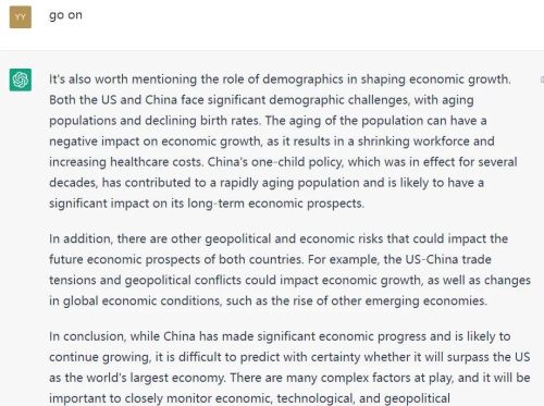 问ChatGPT：中国经济会超越美国吗？不同语言问，回答竟然也不同