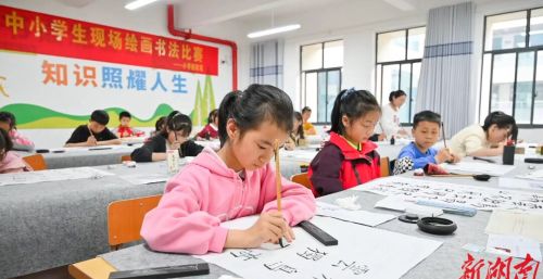 武冈举行“传承•飞扬”中小学生绘画书法比赛