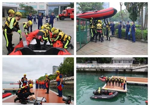 深圳消防举行水域救援实战训练