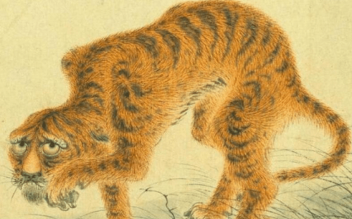故宫有幅名画，老虎被画成”病猫”，放大10倍后发现玄机