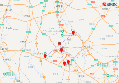 四川内江市威远县发生3.5级地震，震源深度8公里