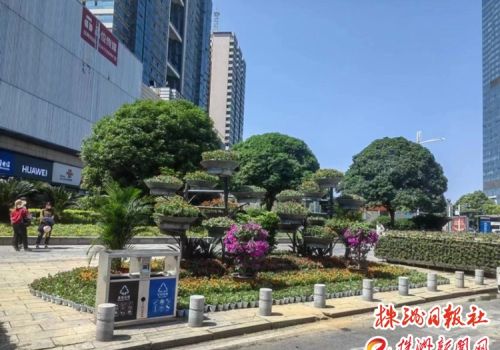 营造“五一”节日氛围 精心扮靓中心商圈