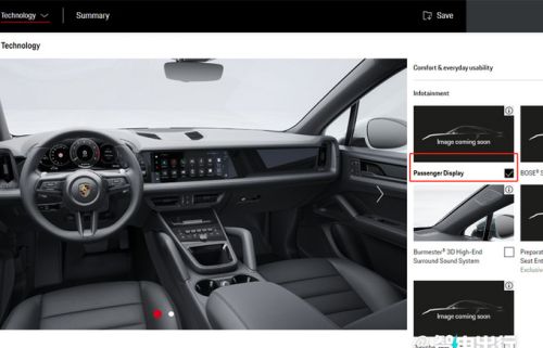 保时捷配置曝光！副驾驶屏幕近2万元，入门车型还不提供选装