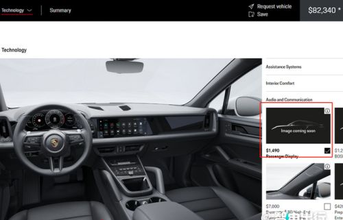 保时捷配置曝光！副驾驶屏幕近2万元，入门车型还不提供选装