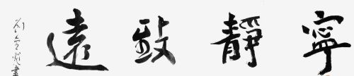 书法家宁静致远书法展示(书法欣赏“宁静致远”,这是一种追求)