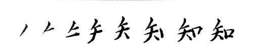 知字的正确书写(知字的笔顺正确的写法)