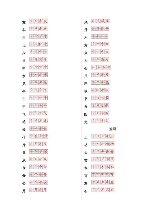 一年级写字的笔顺规则(一年级字的笔顺怎么教)