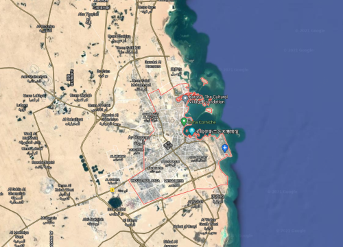 卡塔尔行政区划图(卡塔尔所在区域)