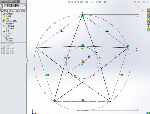 五角星solidworks画法(sw五角星怎么画)