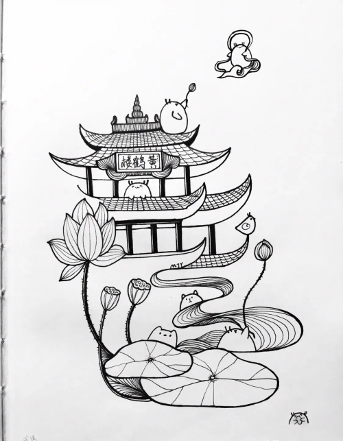 武汉旅游景点简笔画(武汉的著名景点怎么画简笔画)