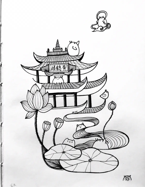 武汉旅游景点简笔画(武汉的著名景点怎么画简笔画)