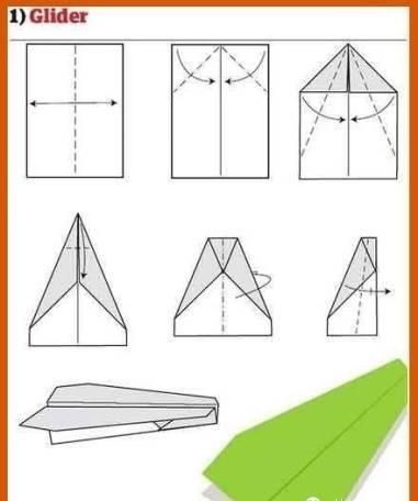 纸飞机的折法12种(纸飞机的折纸方法)