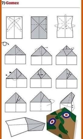 纸飞机的折法12种(纸飞机的折纸方法)