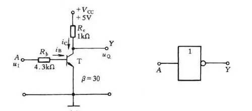 二极管与门和三极管非门电路原理
