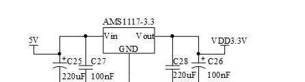 ams1117降压电路原理图