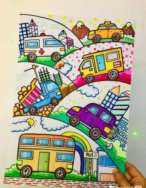 儿童创意线条色彩画(儿童画的线条运用及颜色搭配)