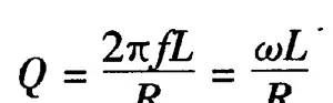 电感线圈的品质因素Q