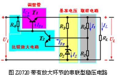 带有放大环节的串联型稳压电路