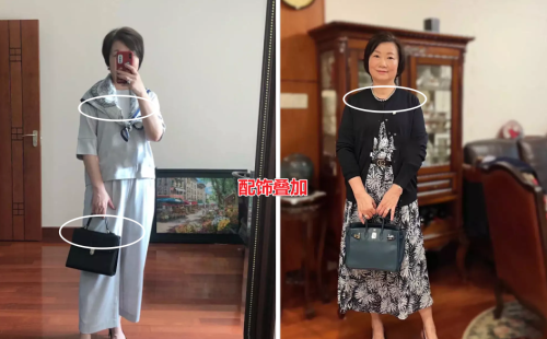 衣品好的女人不怕老，瞧这位身材微胖的60+妈妈，气质胜过同龄人