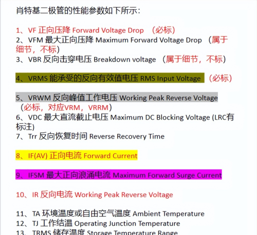 肖特基二极管的优势以及选型