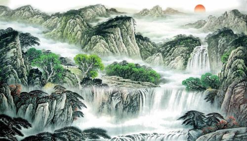 听说“山管人丁水管财”，于是在家挂一幅山水画，这样对吗？