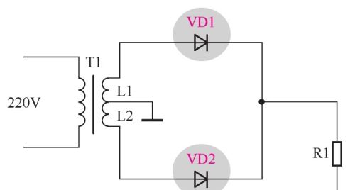 正极性全波整流电路的识读方法