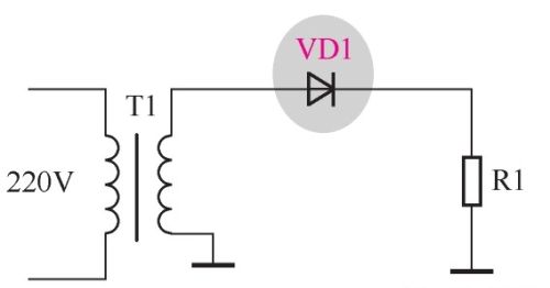 正极性半波整流电路的识读方法
