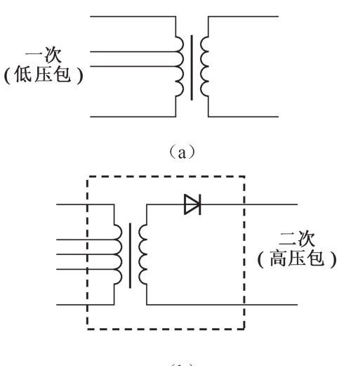 行输出变压器的结构、符号及电路分析