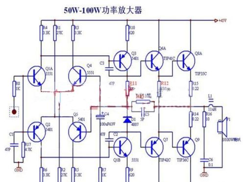 分享8款100w功放电路图