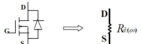 电子电路功率MOSFET的等效电路