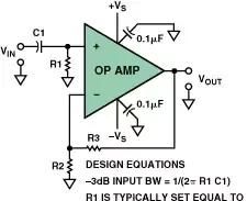 放大器应用电子电路设计，运算放大器AC耦合