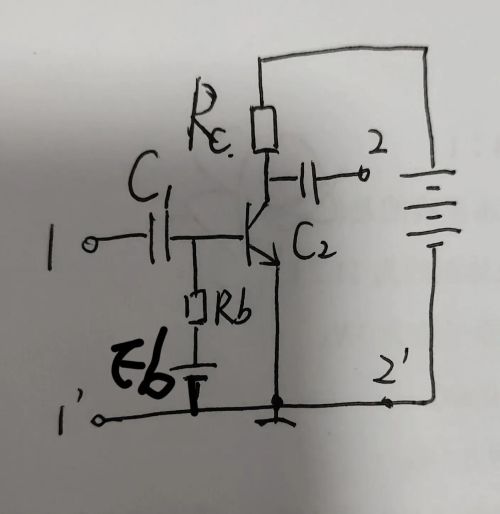 晶体管放大电路之单管电压放大器的基本电路之一：共射极放大器