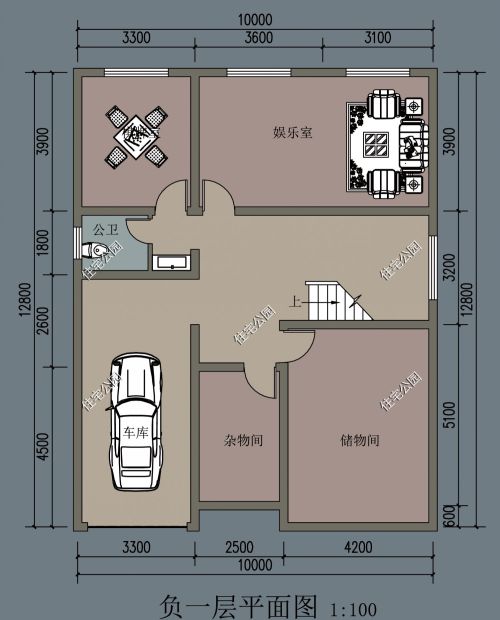 地基宽度10米，进深13米，主房三层，4米院子怎么设计？